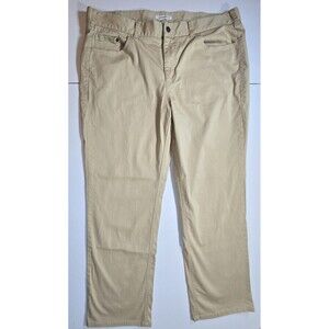 ASHWORTH Men’s 40x29 Chino Pants Flat Front Beige/Tan Preppy Minimalist Academia